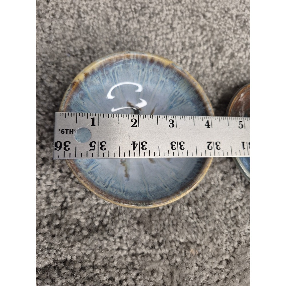 Muddy Five Studio‎ Art Pottery Bowls Stoneware Yellow Blue Brown Glazed Handmade - Picture 8 of 10